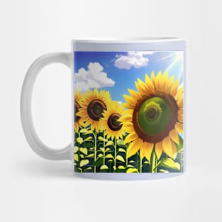 Sunflowers in a Sunny Day Mug